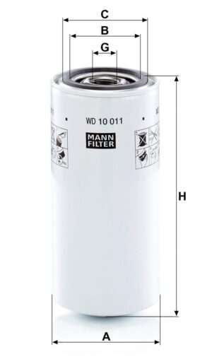 Mann WD 10 011 Hydraulic Filter WD10011