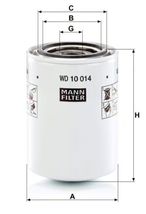 Mann WD 10 014 Hydraulic Filter WD10014