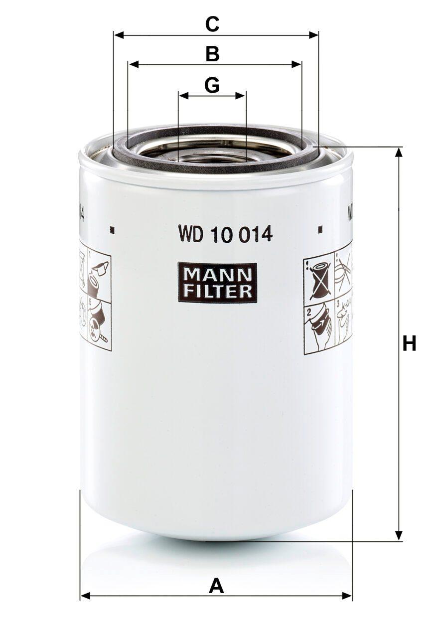 Mann WD 10 014 Hydraulic Filter WD10014