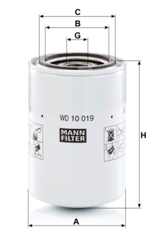 Mann WD 10 019 Hydraulic Filter WD10019
