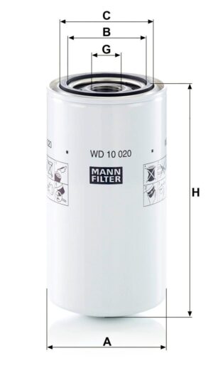 Mann WD 10 020 Hydraulic Filter WD10020