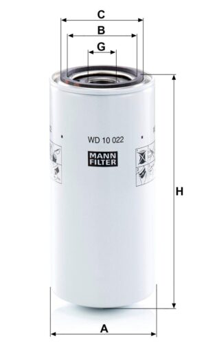 Mann WD 10 022 Hydraulic Filter WD10022