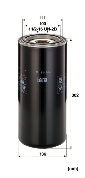 Mann WD 13 145/14 Hydraulic Filter WD1314514