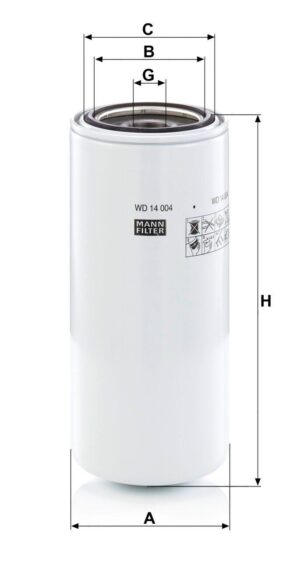Mann WD 14 004 Hydraulic Filter WD14004