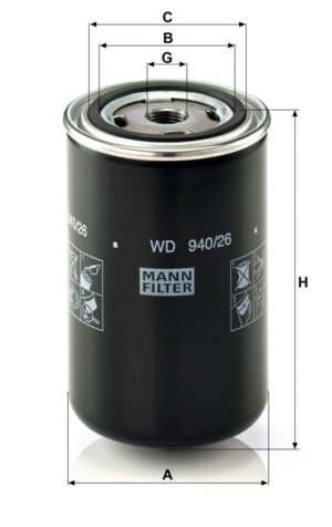 Mann WD 940/26 Oil Filter WD94026