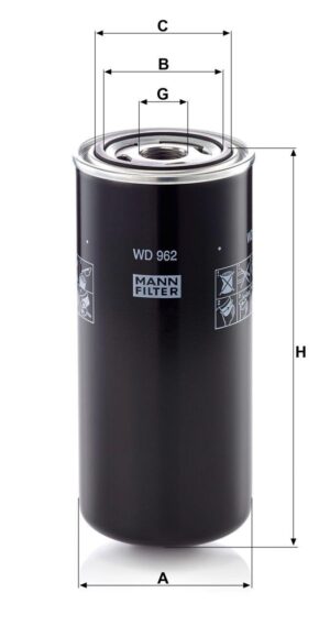 Mann WD 962 Oil Filter WD962