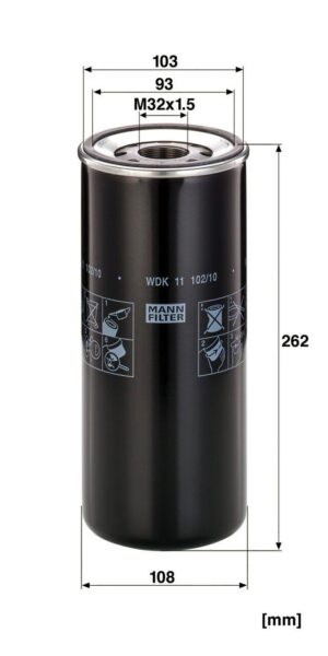 Mann WDK 11 102/10 Fuel Filter WDK1110210