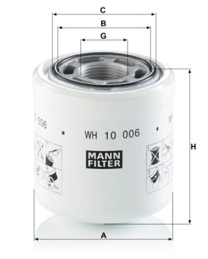 Mann WH 10 006 Hydraulic Filter WH10006