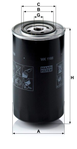 Mann WK 1168 Fuel Filter WK1168