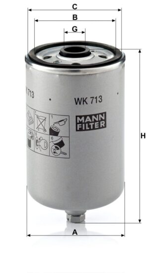 Mann WK 713 Fuel Filter WK713