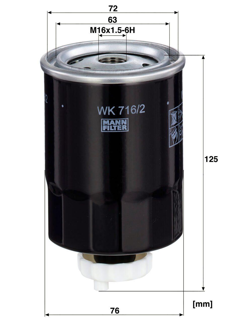 Mann WK 716/2 x Fuel Filter WK7162x