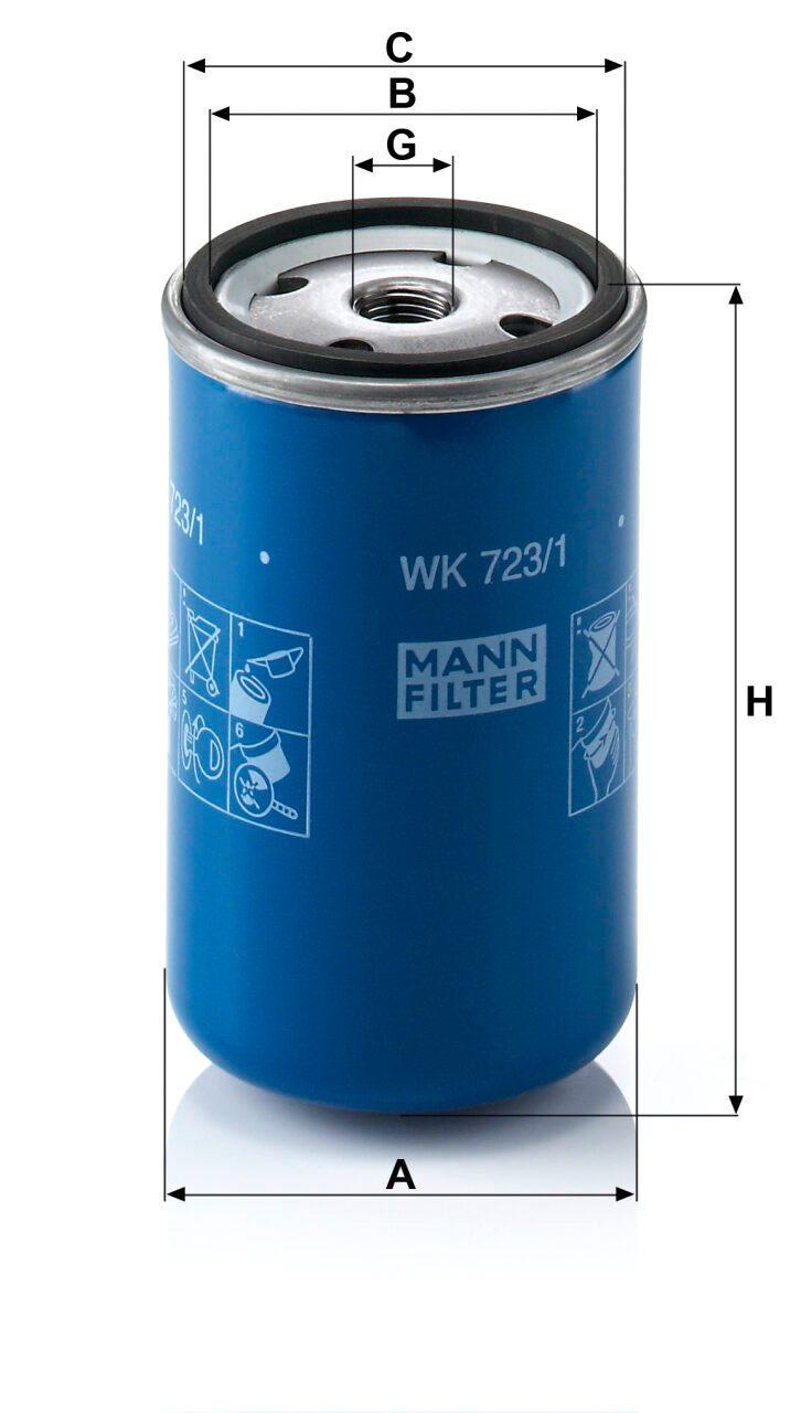 Mann WK 723/1 Fuel Filter WK7231