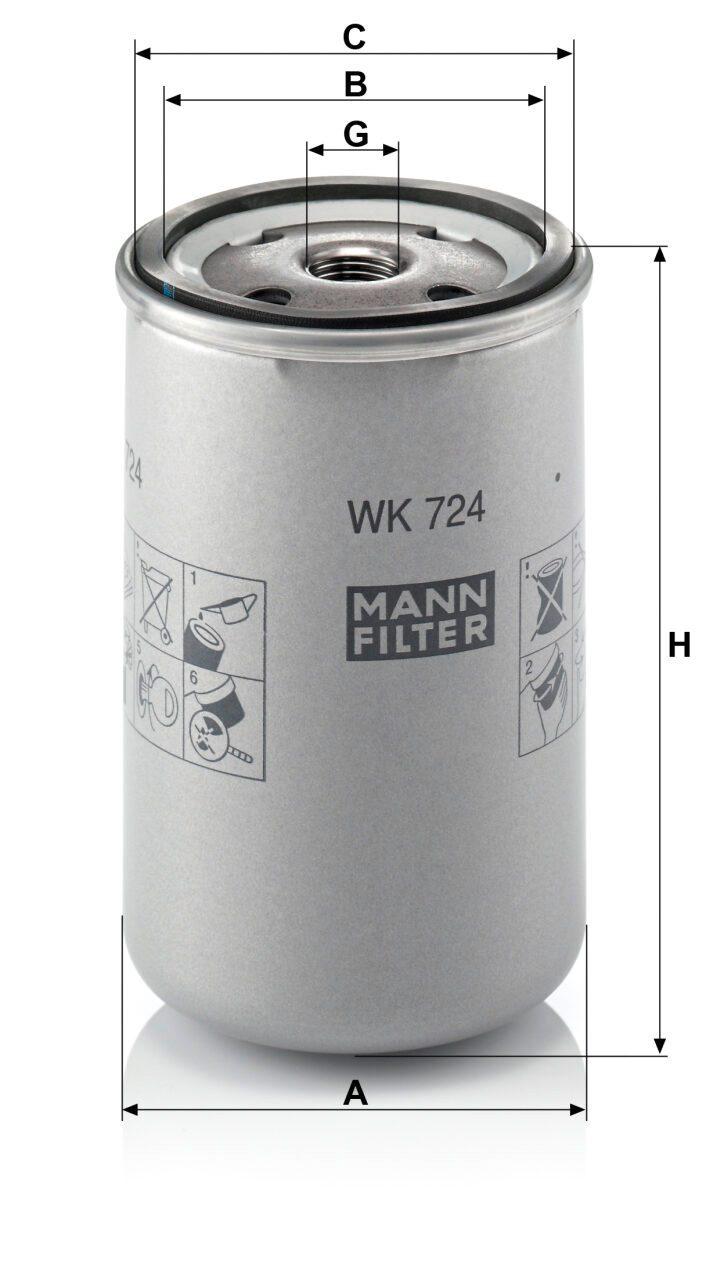 Mann WK 724 Fuel Filter WK724