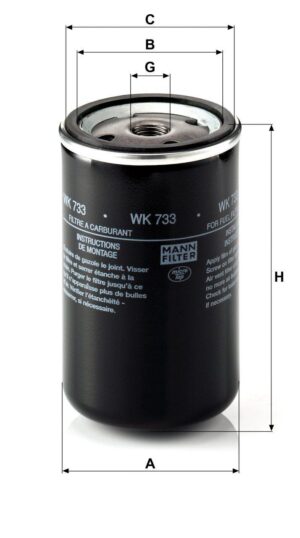 Mann WK 733 Fuel Filter WK733