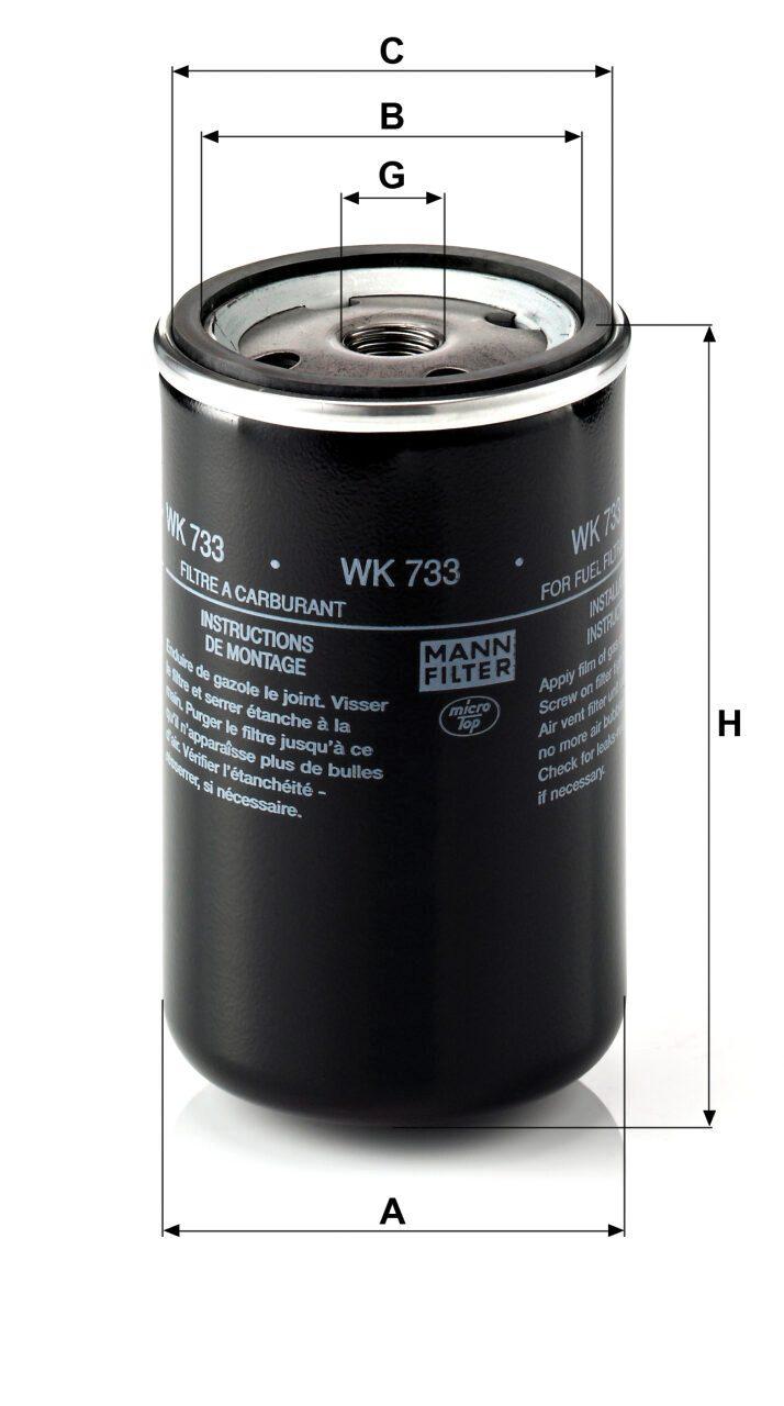 Mann WK 733 Fuel Filter WK733