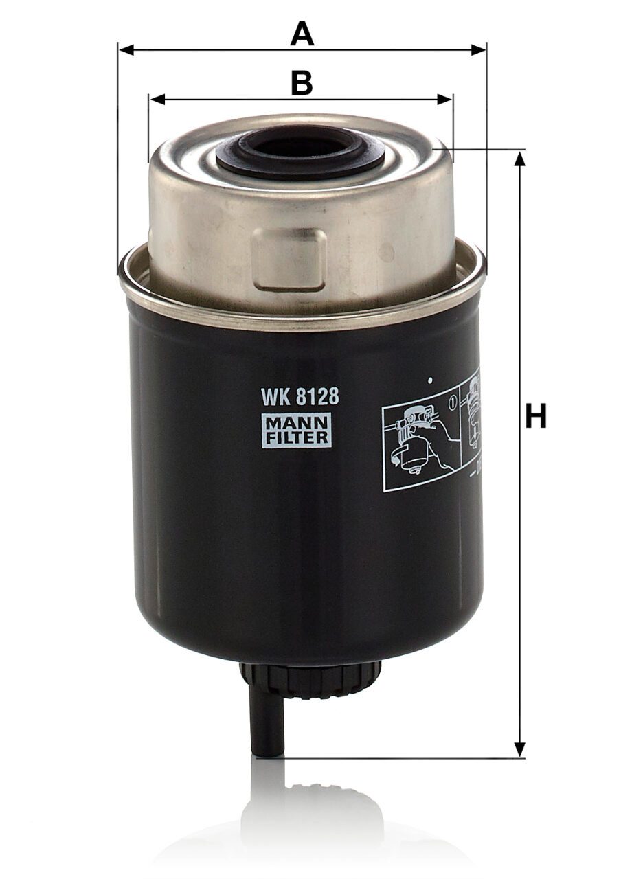 Mann WK 8128 Fuel Filter WK8128 Replaces WK8142