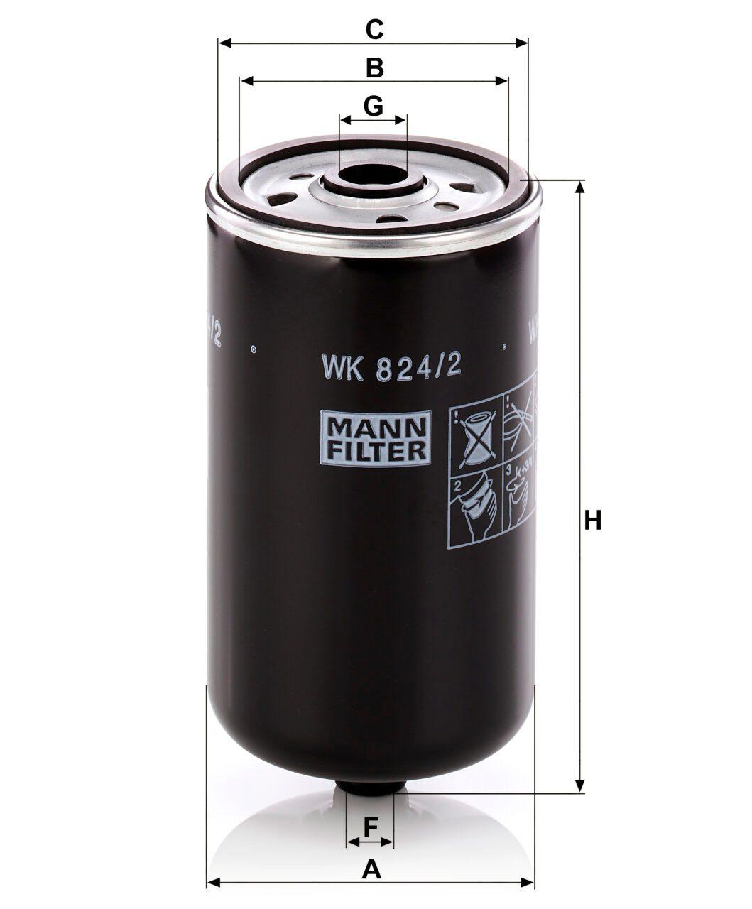 Mann WK 824/2 Fuel Filter WK8242