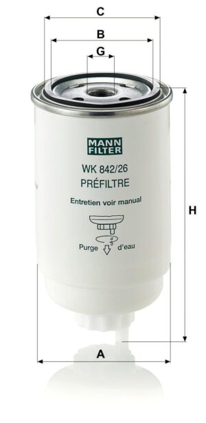 Mann WK 842/26 Fuel Filter WK84226