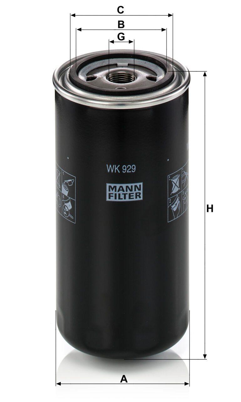 Mann WK 929 x Fuel Filter WK929x