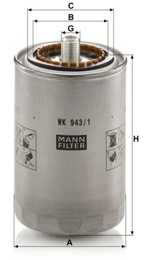 Mann WK 943/1 Fuel Filter WK9431