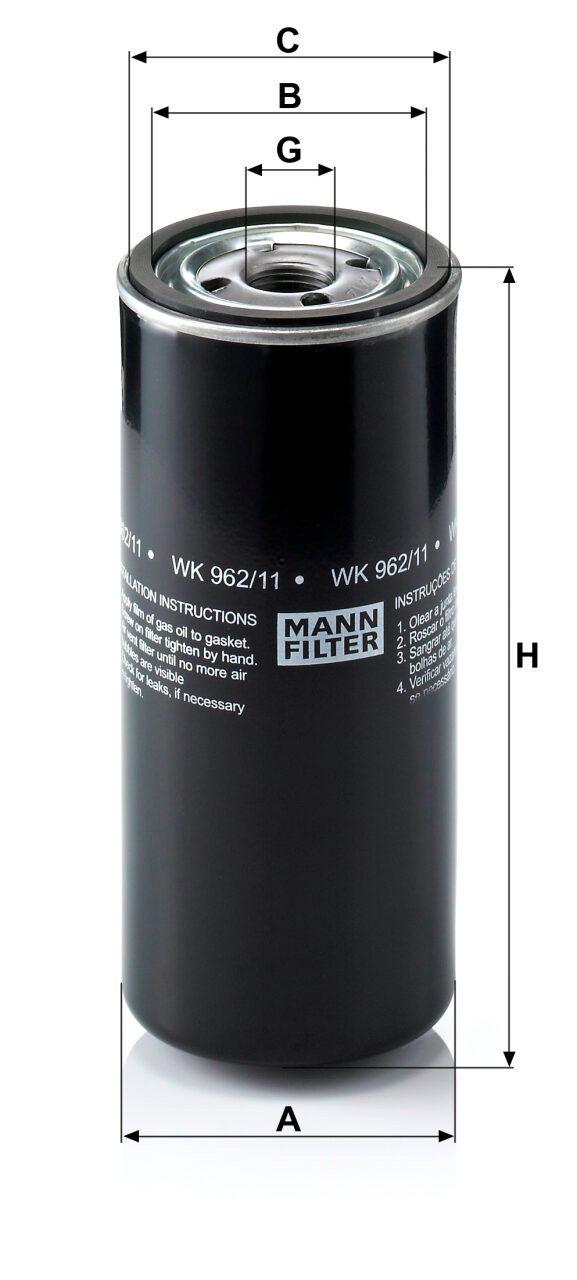 Mann WK 962/11 Fuel Filter WK96211