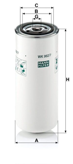 Mann WK 962/7 Fuel Filter WK9627