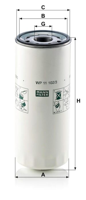 Mann WP 11 102/3 Oil Filter WP111023