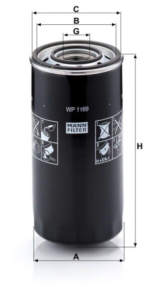 Mann WP 1169 Oil Filter WP1169