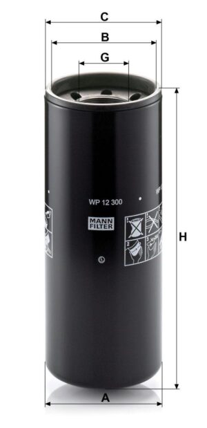 Mann WP 12 300 Oil Filter WP12300