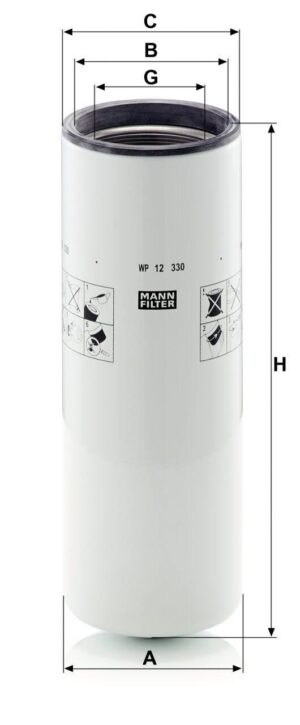 Mann WP 12 330 Oil Filter WP12330