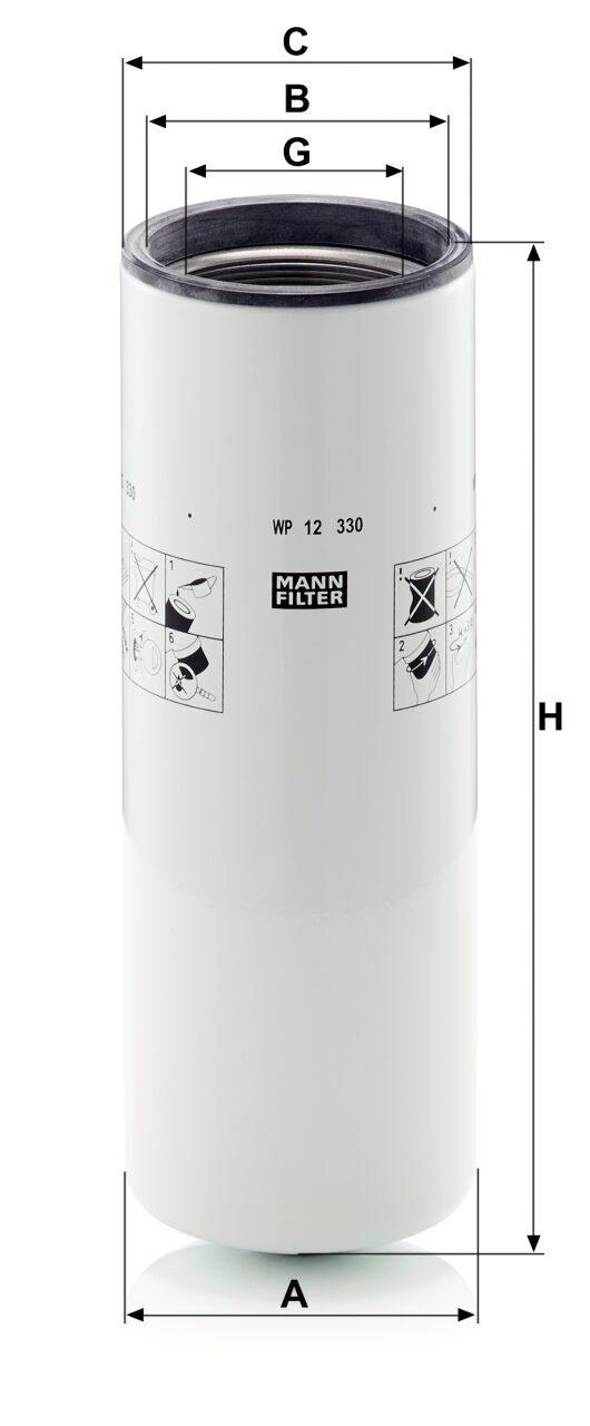 Mann WP 12 330 Oil Filter WP12330