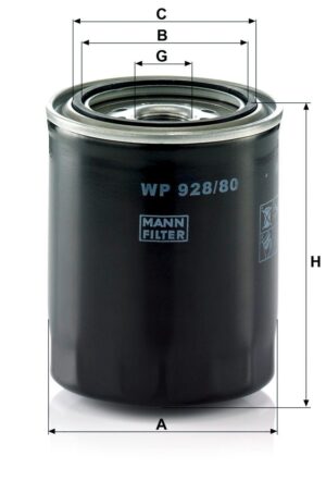 Mann WP 928/80 Oil Filter WP92880