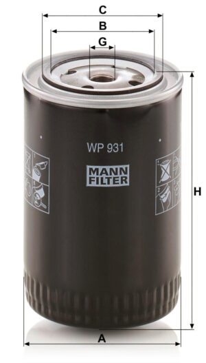 Mann WP 931 Oil Filter WP931
