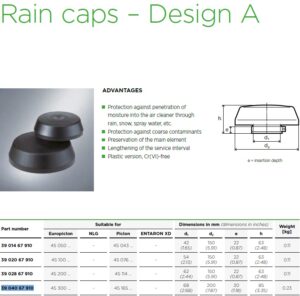 Mann + Hummel Air Filter Housing Rain Cap 3904067910
