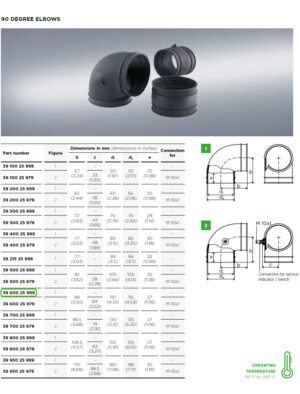 90 Degree Elbow for Mann + Hummel Air Filters 3960025999