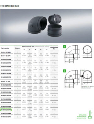 90 Degree Elbow for Mann + Hummel Air Filters 3980025979