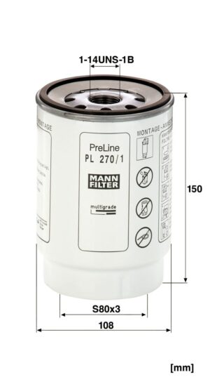 Mann PL 270/1 X Fuel Filter PL2701X
