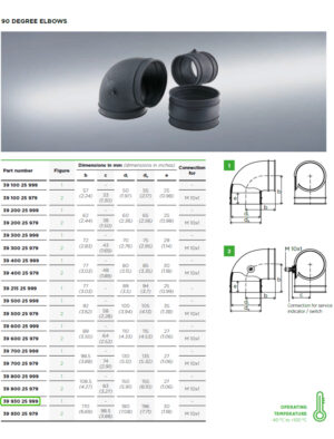 90 Degree Elbow for Mann + Hummel Air Filters 3993025999
