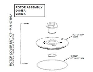 FM600 / FM400 Rotor Nut Cover Kit Pt #. 6899776301