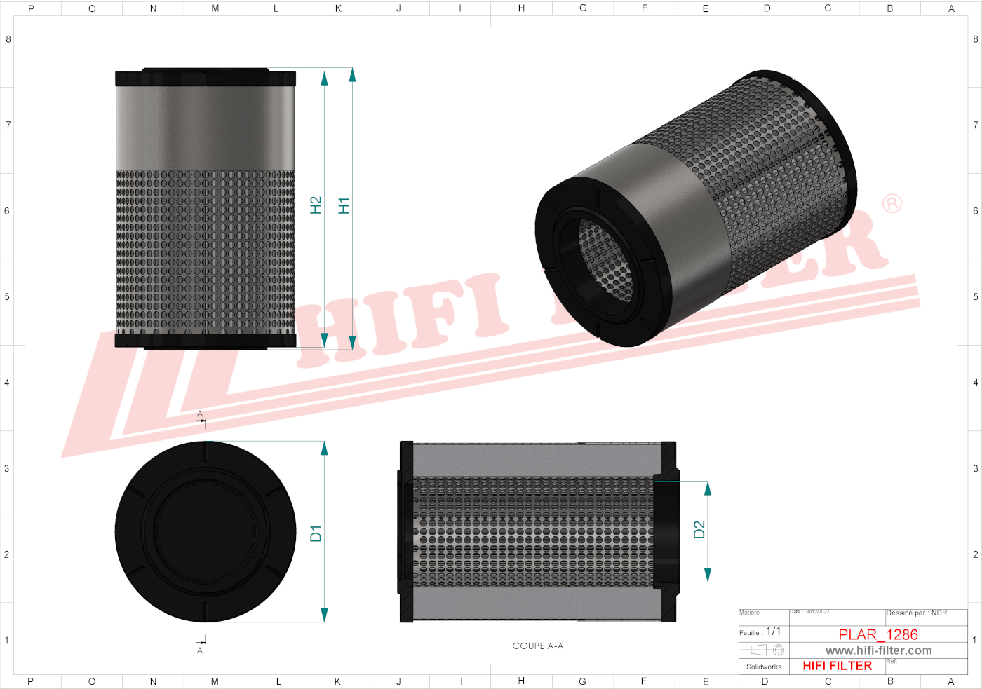 HIFI FILTER SA 160128 Air Filter