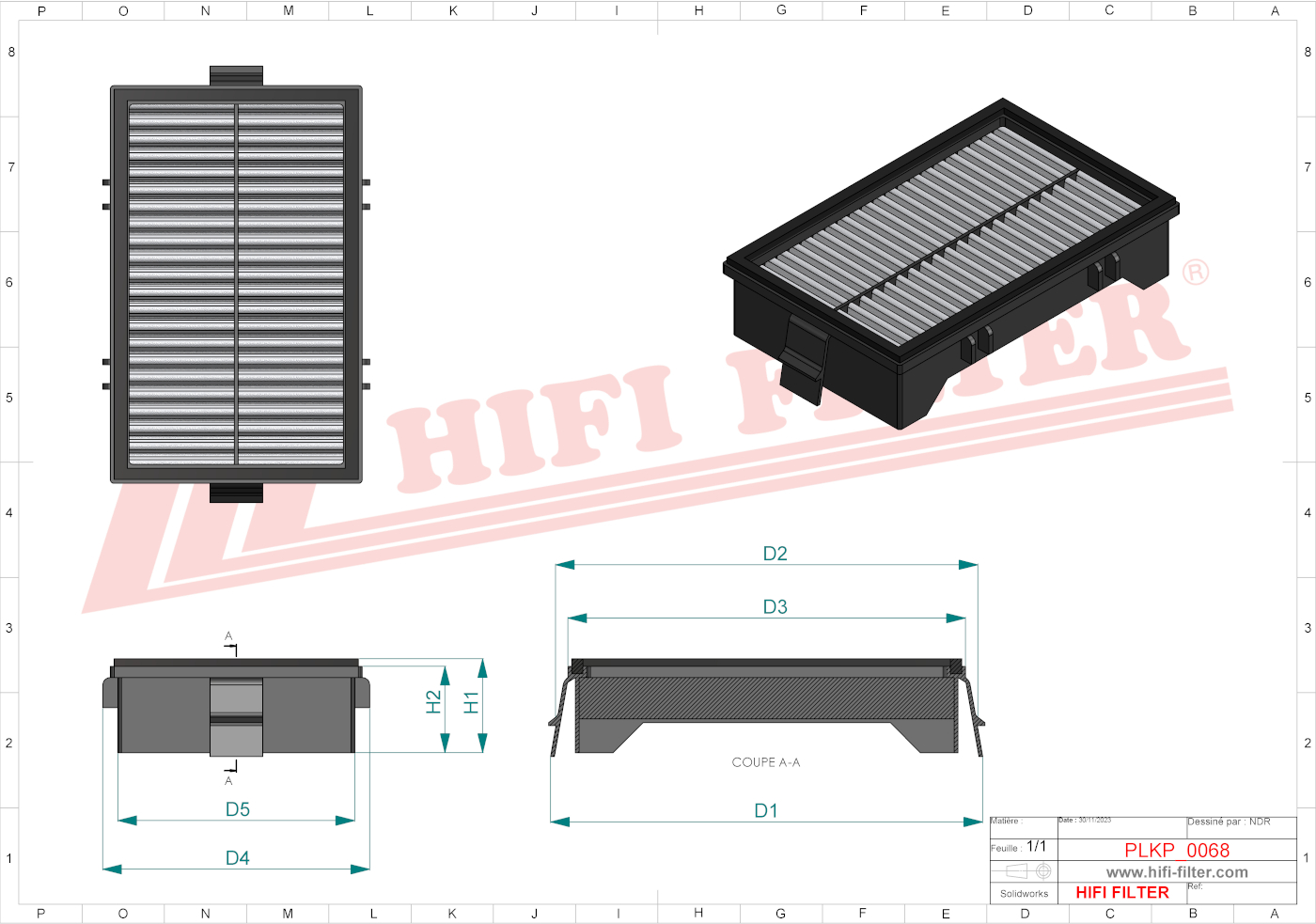 HIFI FILTER SC 80021 Cabin Air Filter