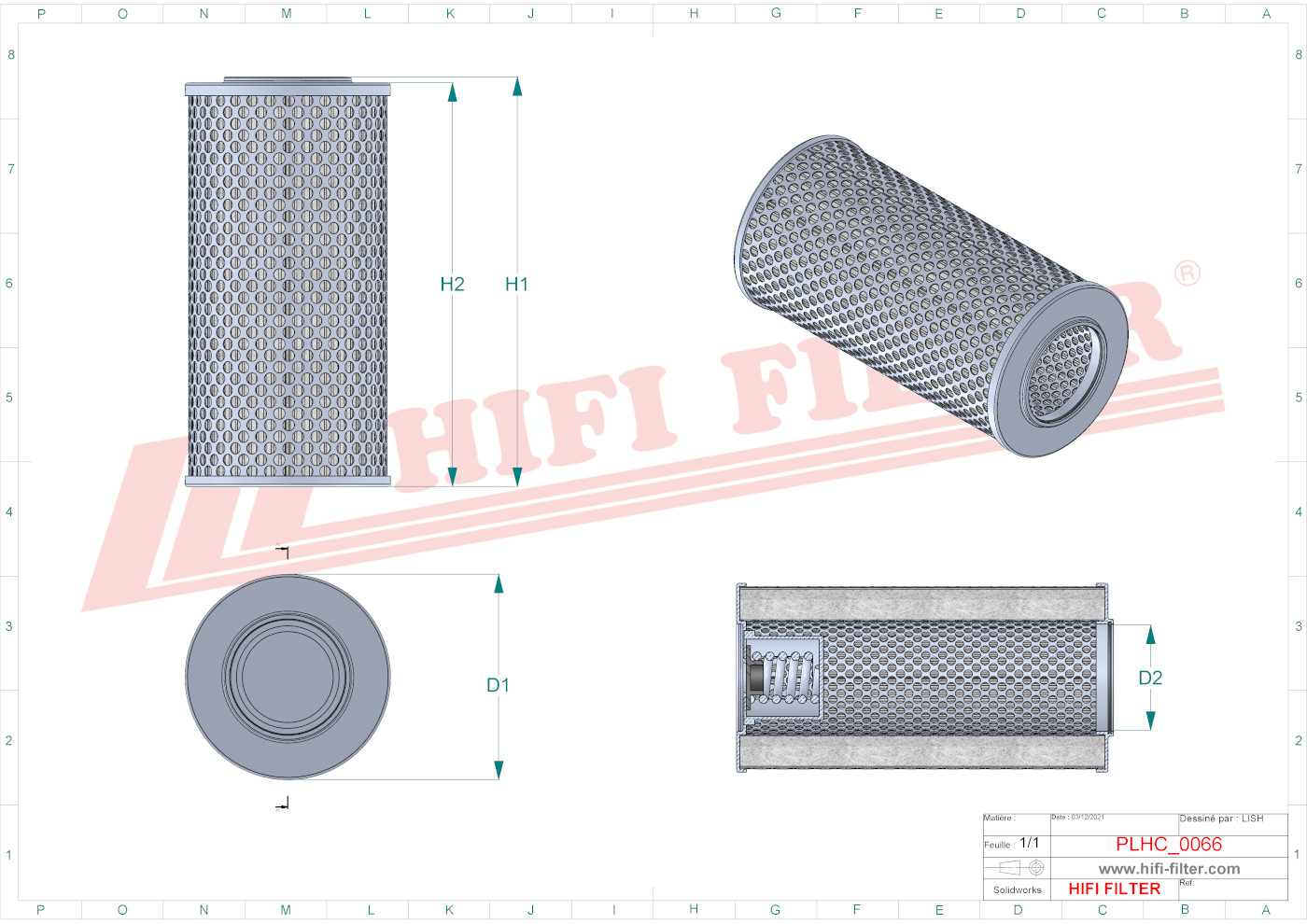 HIFI FILTER SH 52103 Hydraulic Filter