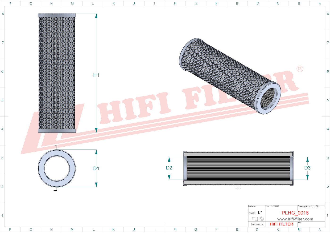 HIFI FILTER SH 56212 Hydraulic Filter