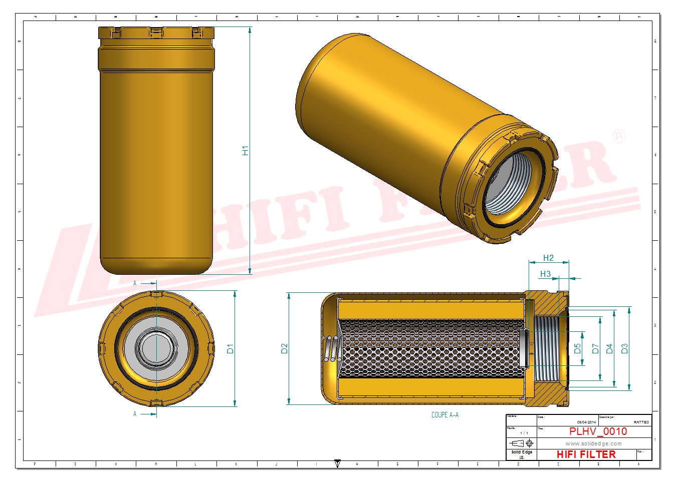 HIFI FILTER SH 66050 Hydraulic Filter