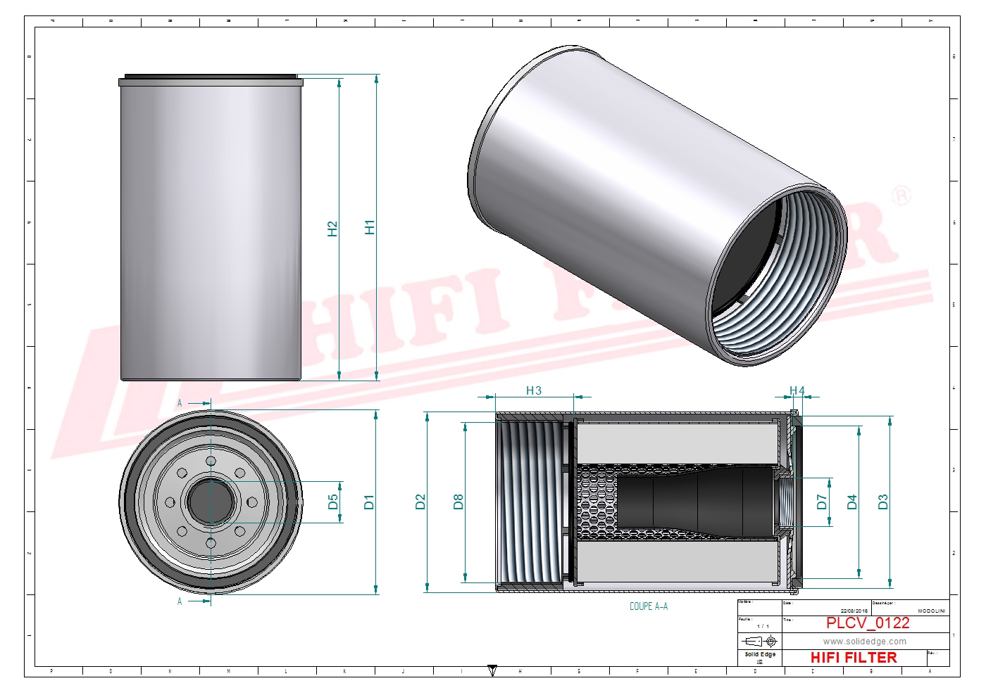 HIFI FILTER SN 25153 Fuel Water Separator Filter
