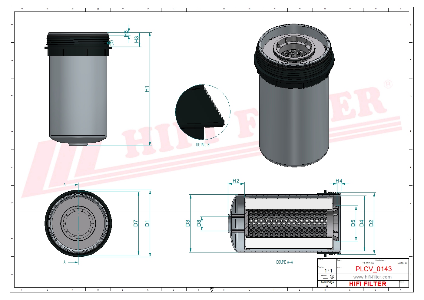 HIFI FILTER SN 40700 Fuel Water Separator Filter