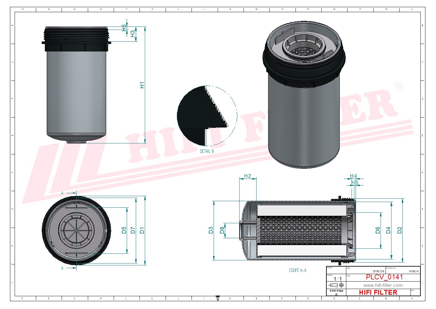 HIFI FILTER SN 40785 Fuel Water Separator Filter