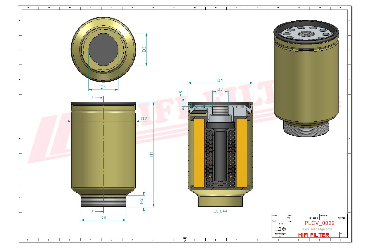 HIFI FILTER SN 55438 Fuel Water Separator Filter