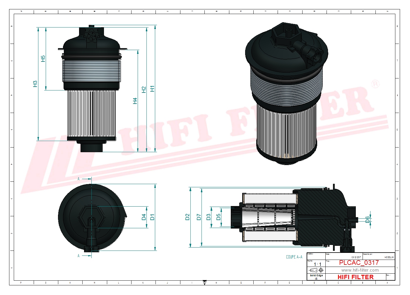HIFI FILTER SN 70475 Diesel Filter