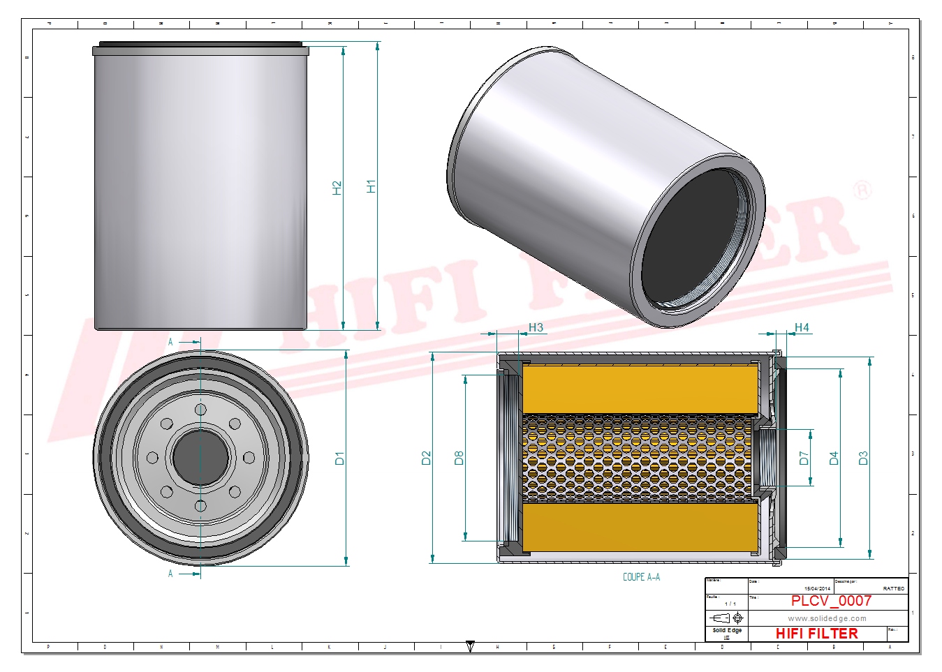 HIFI FILTER SN 909110 Fuel Water Separator Filter